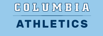 Columbia Athletics wordmark, white on light blue variant, cell 311