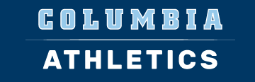 Columbia Athletics wordmark, white on dark blue variant, cell 311