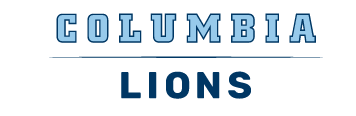 Columbia Lions wordmark, light blue on white variant, cell 311