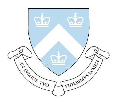Columbia University Shield, full color crest with banner variant, cell 103