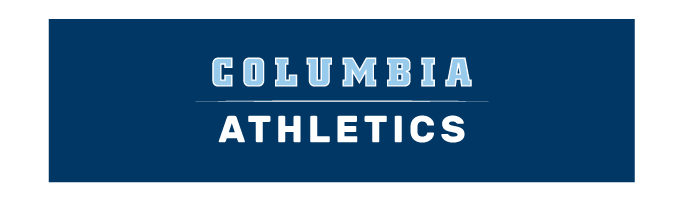 Columbia Athletics wordmark, white on dark blue variant, cell 311