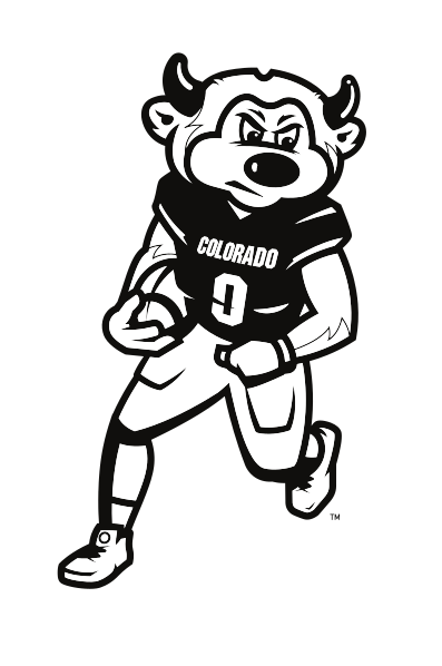 mascot Chip, football, black outline on white variant, cell 69