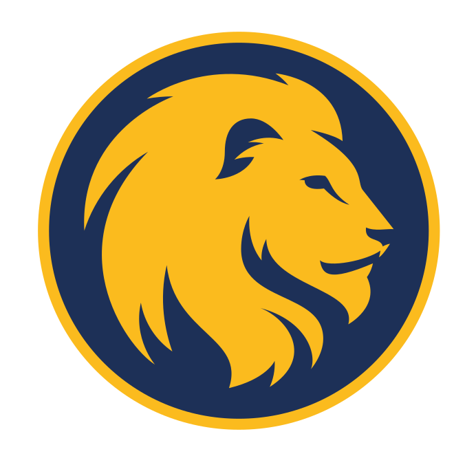Lion head logo, color variant, cell 50