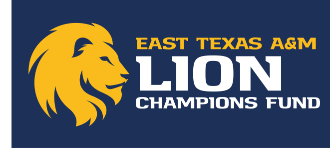 Lion Champions Fund lockup, horizontal, full name, color variant, cell 54
