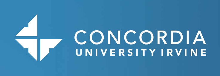 Concordia University Irvine logo, white variant