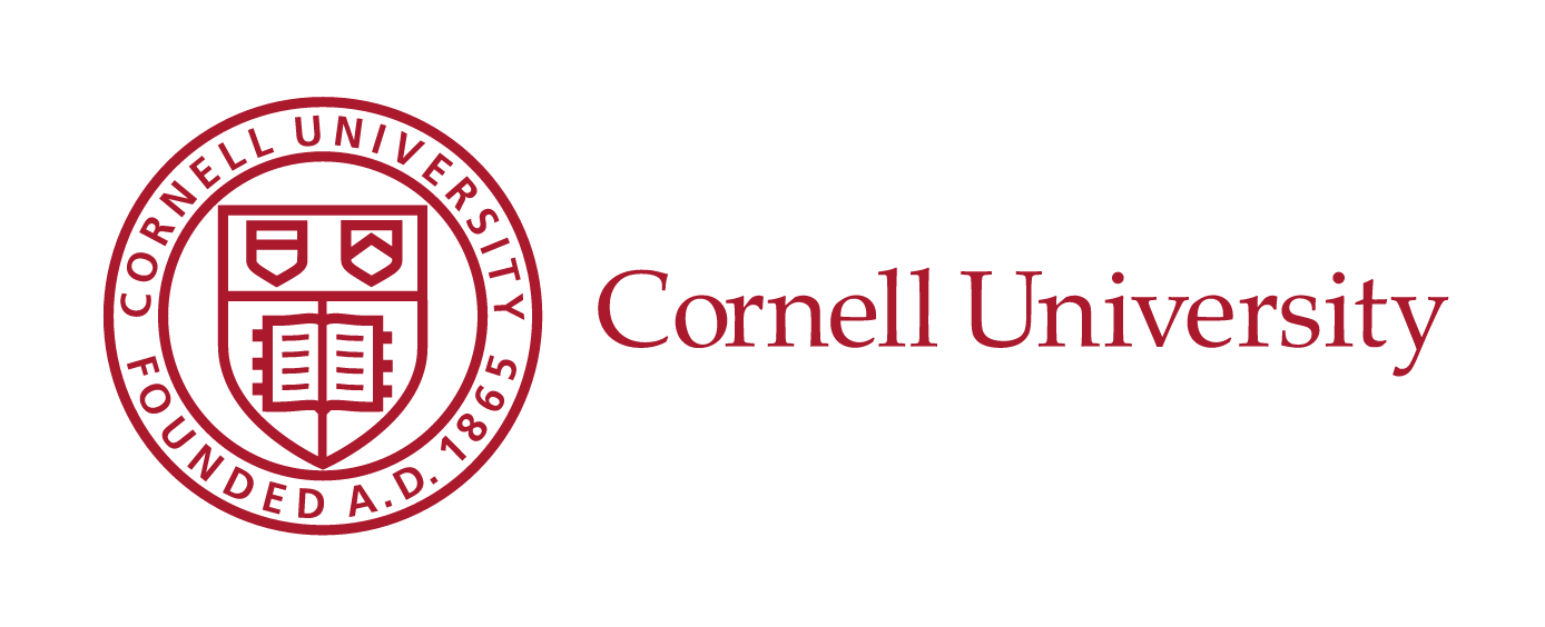 Cornell University lockup, horizontal, primary color variant, cell 103