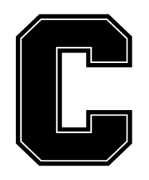 Block C, black with white outline variant