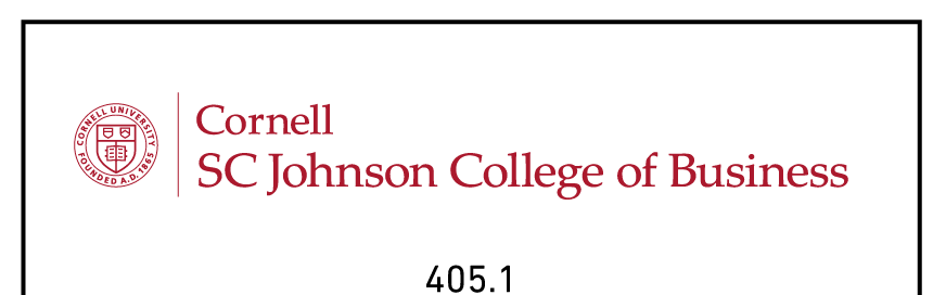 Cornell SC Johnson College of Business, color variant, cell 405