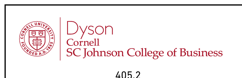 Dyson Cornell SC Johnson College of Business, color variant, cell 405
