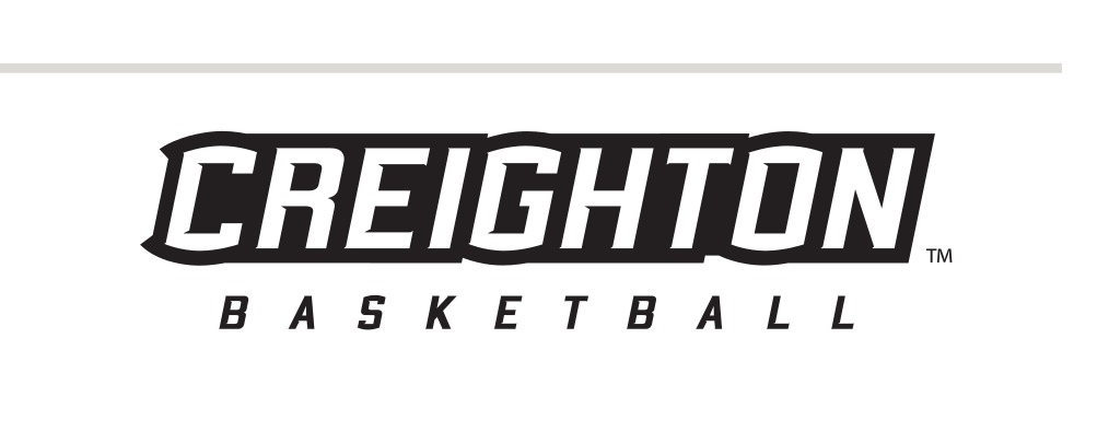 Creighton Basketball wordmark, black/white on white variant, cell 119