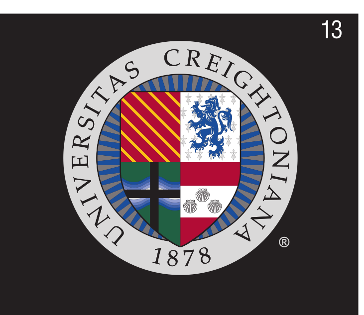 Creighton University seal, full color variant, cell 134