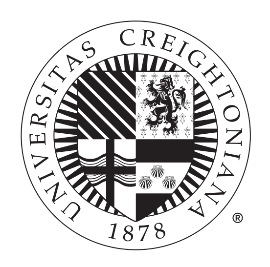 Creighton University seal, black variant, cell 135