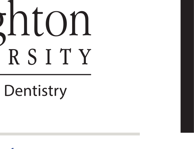 Creighton University School of Dentistry logo, black stacked variant, cell 138