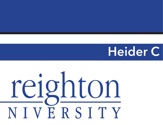 Creighton University School of Dentistry logo, black stacked variant, cell 143