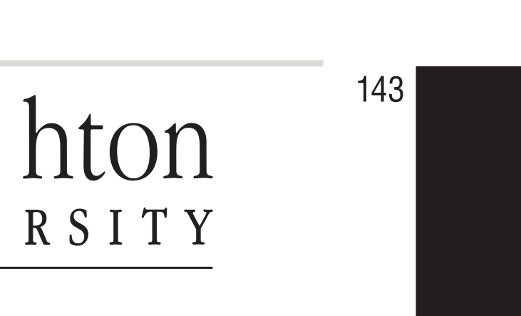 Creighton University Heider College of Business logo, blue/black stacked variant, cell 145