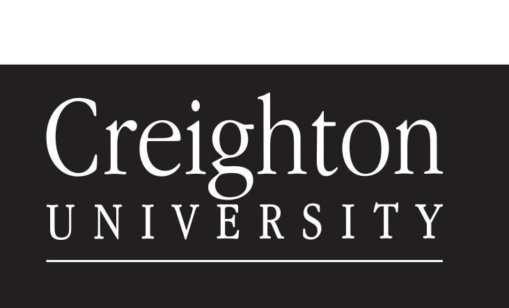 Creighton University Heider College of Business logo, blue/black stacked variant, cell 147