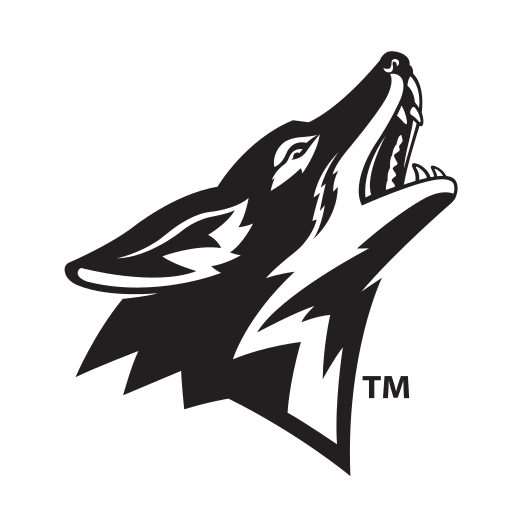 coyote head, black/white/gray variant, cell 1