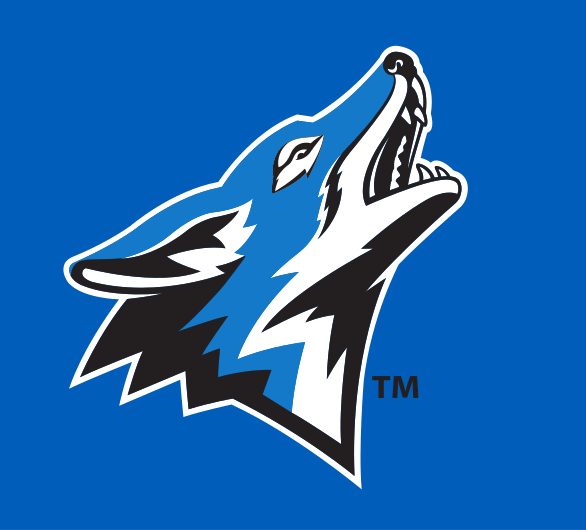 coyote head, white/gray/black on blue variant, cell 9