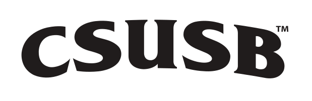 CSUSB wordmark, black variant, cell 46