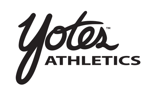 Yotes Athletics lockup, black variant, cell 52