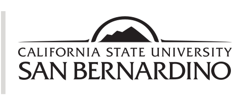 California State University San Bernardino, black, stacked with mountain variant, cell 90