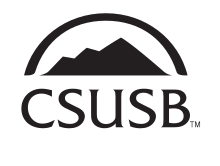 CSUSB, black, stacked with mountain variant, cell 102