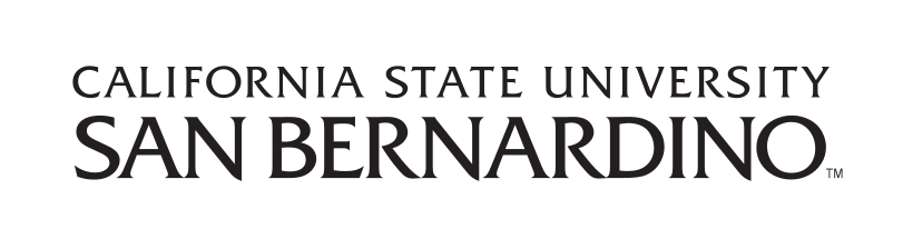 California State University San Bernardino, black wordmark variant, cell 113