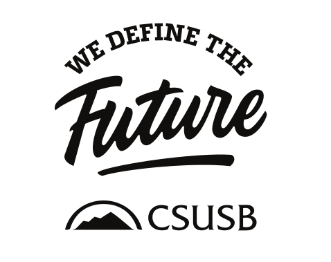We Define the Future logo, black stacked variant, cell 143