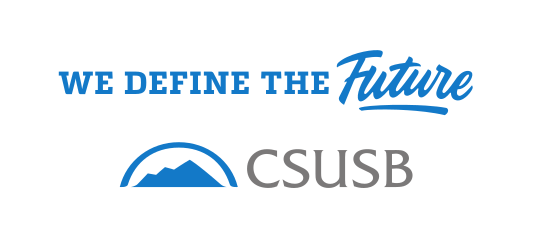 We Define the Future logo, blue horizontal variant, cell 149