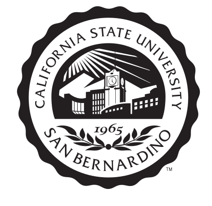 CSUSB University Seal, black variant, cell 158