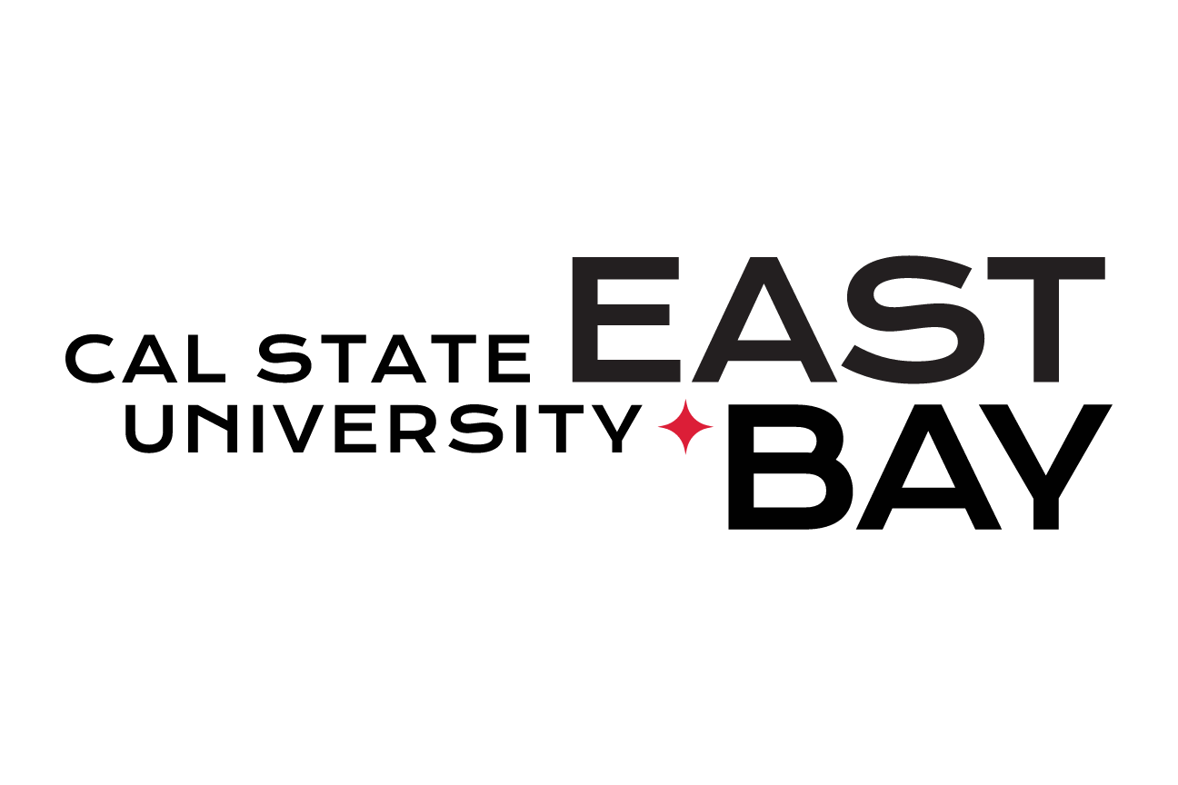 Cal State East Bay horizontal logo, black variant, cell 2