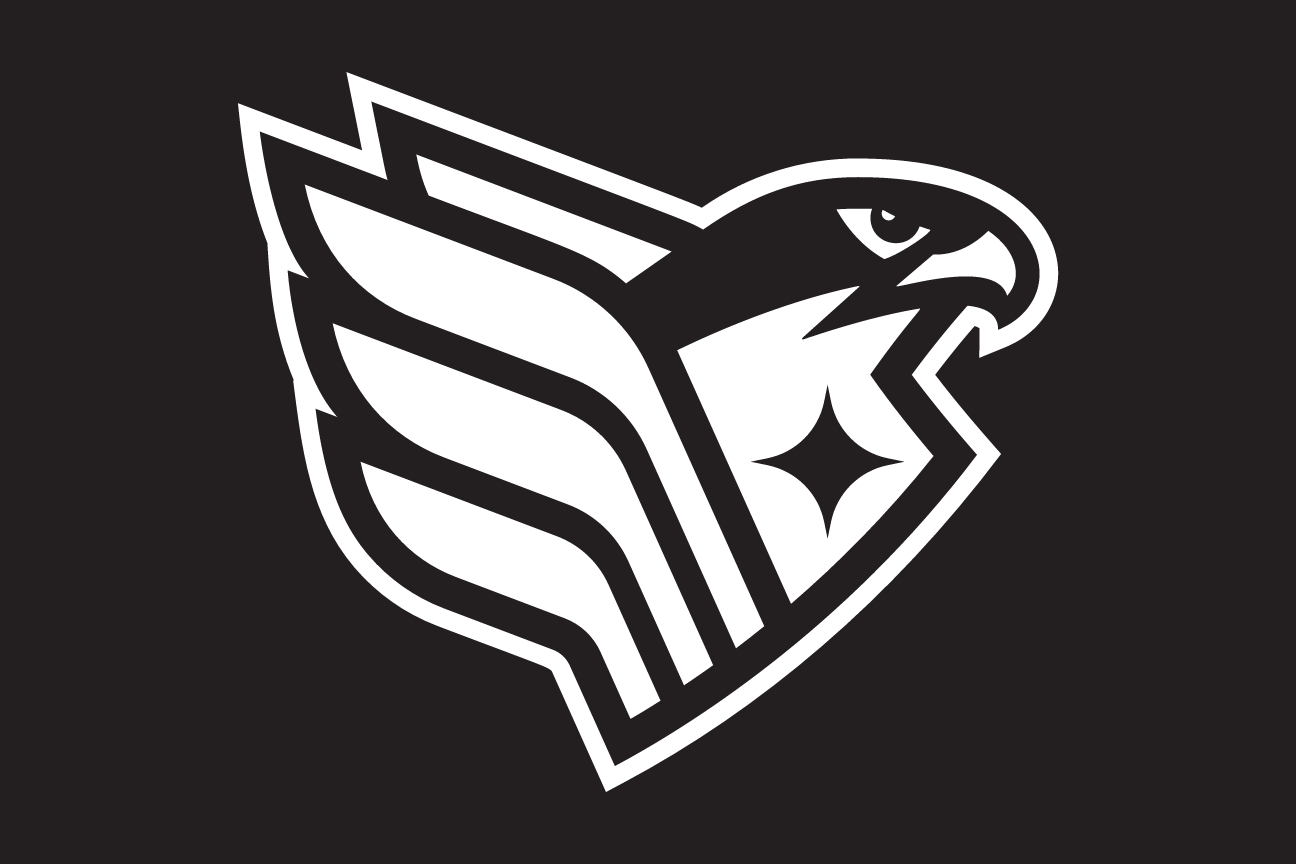 Mascot head, white/red on black background variant, cell 31