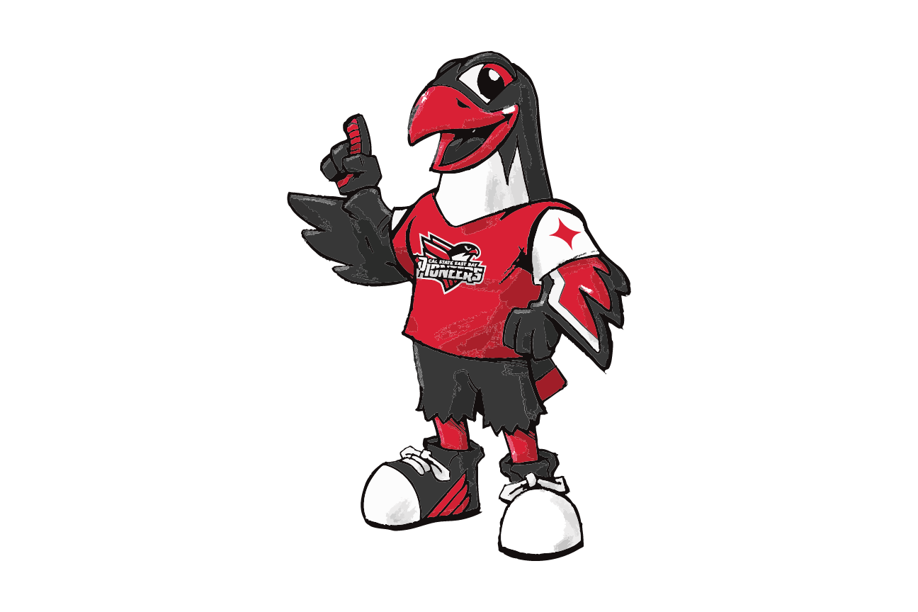 mascot, pointing up, detailed variant, cell 90