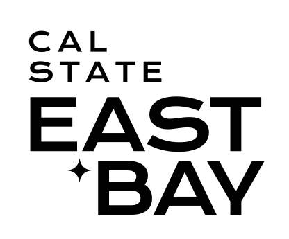 Cal State East Bay stacked logo variant 2, black variant, cell 11