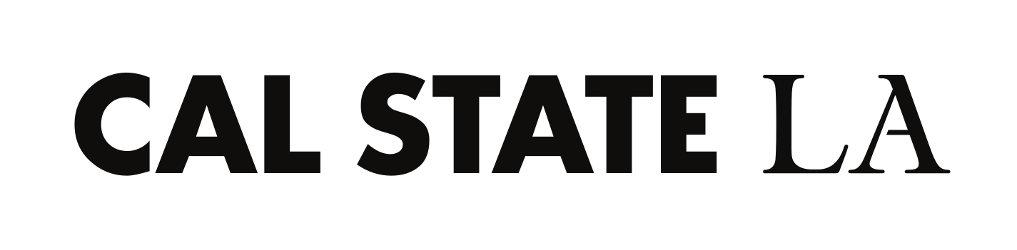 Cal State LA wordmark, black variant, cell 56