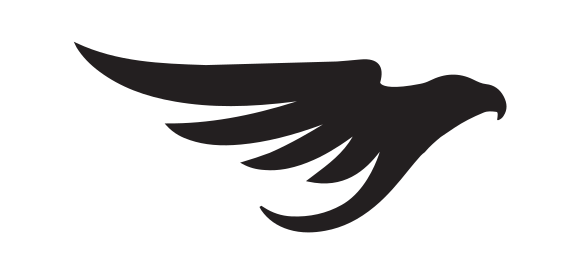 Golden Eagle icon, black on white background variant, cell 16