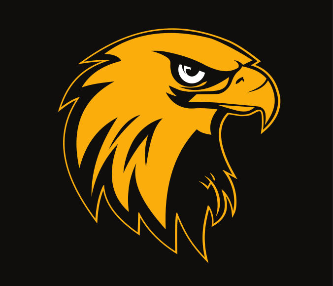 Golden Eagle Head Spirit Mark, full color, on black variant, cell 47
