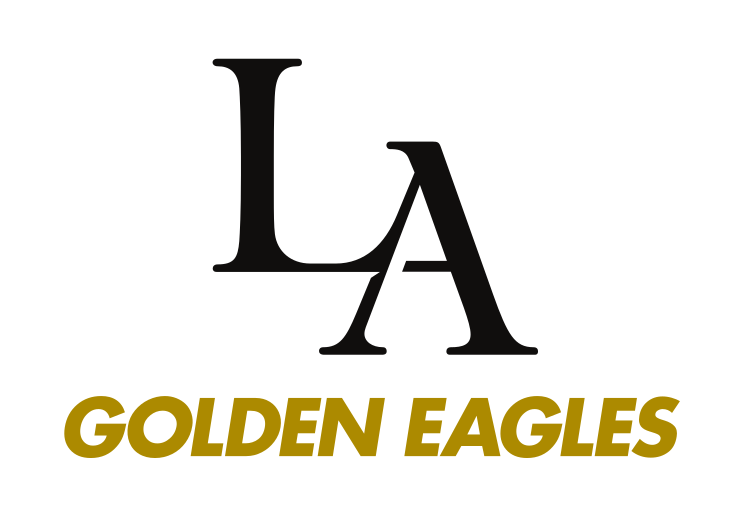 LA Golden Eagles lockup, black/gold variant, cell 77