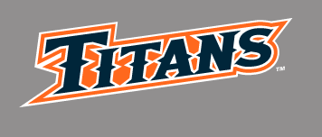 Titans wordmark, navy with orange outline variant, cell 10