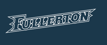 Fullerton wordmark, white with navy outline variant, cell 24