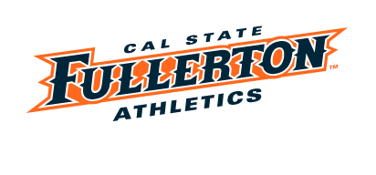 Cal State Fullerton Athletics wordmark, orange with navy outline variant, cell 30