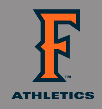 F Athletics lettermark, navy with orange outline variant, cell 38