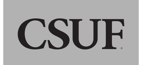 CSUF lettermark, black variant, cell 45
