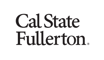 Cal State Fullerton stacked wordmark, black variant, cell 75