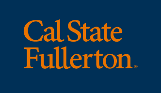 Cal State Fullerton stacked wordmark, orange variant, cell 81