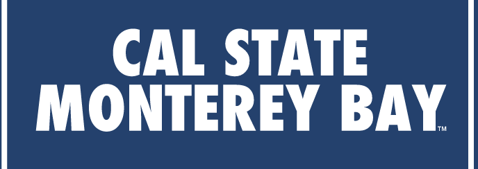 CAL STATE MONTEREY BAY, white on blue variant