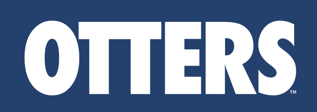 OTTERS, white on blue variant