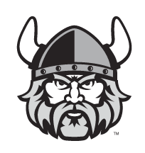 Cleveland State Vikings secondary logo, black and white outline variant, cell 9