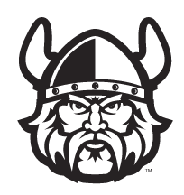 Cleveland State Vikings secondary logo, black and white outline variant, cell 10