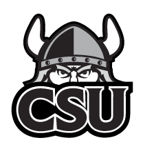 Cleveland State Vikings secondary logo, black and white variant, cell 13
